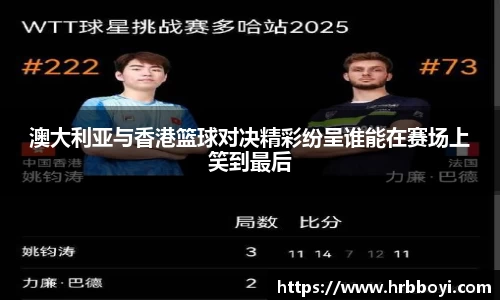 澳大利亚与香港篮球对决精彩纷呈谁能在赛场上笑到最后